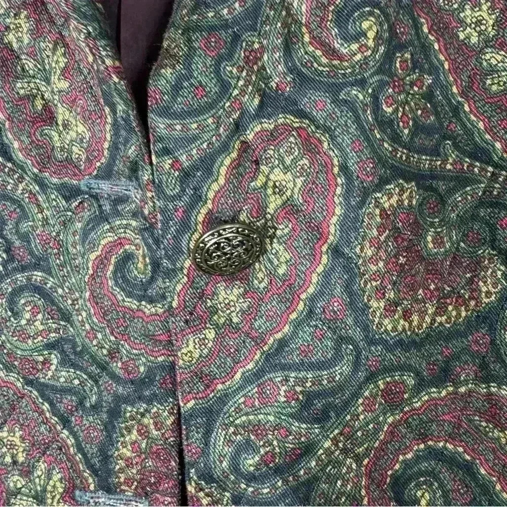 Gregge Petite Women's Blazer Jacket Paisley Vintage - Picture 4 of 6